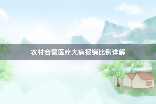 农村合营医疗大病报销比例详解